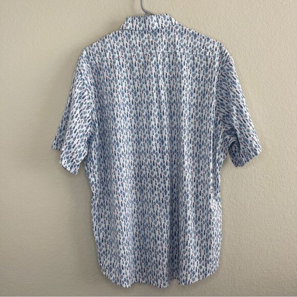 Pronto Uomo Short Sleeve Mens Button Down Shirt with Cactus Design Size XL - Picture 2 of 6